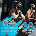 Trainingmask - Elevation Training Mask 2.0 - Resistance Training Mask, High Altitude Mask, Workout Mask (Black, Medium)