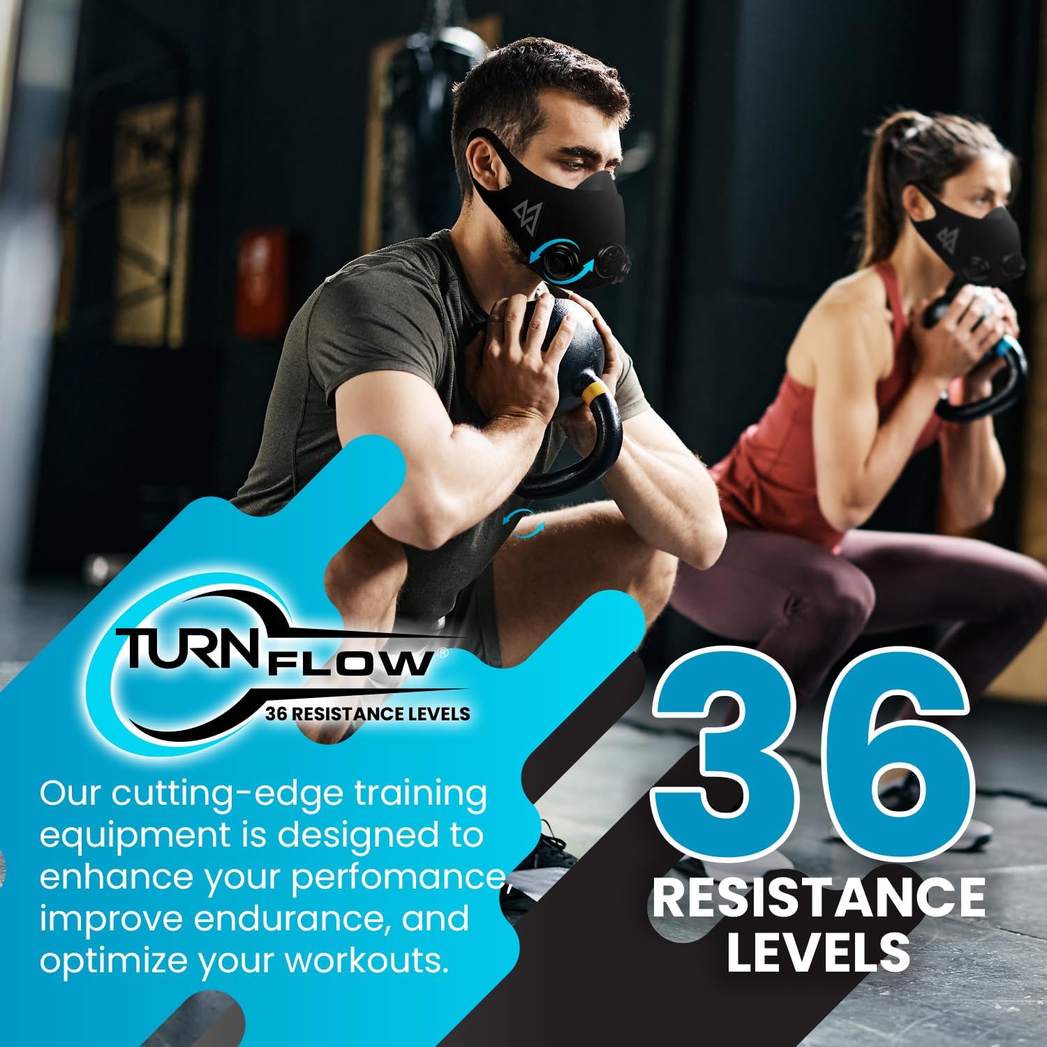 Trainingmask - Elevation Training Mask 2.0 - Resistance Training Mask, High Altitude Mask, Workout Mask (Black, Medium)