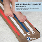 Tumbl Trak 8 Ft Laser Beam With Solid Wood Core, Low Gymnastics Balance Beam For Home
