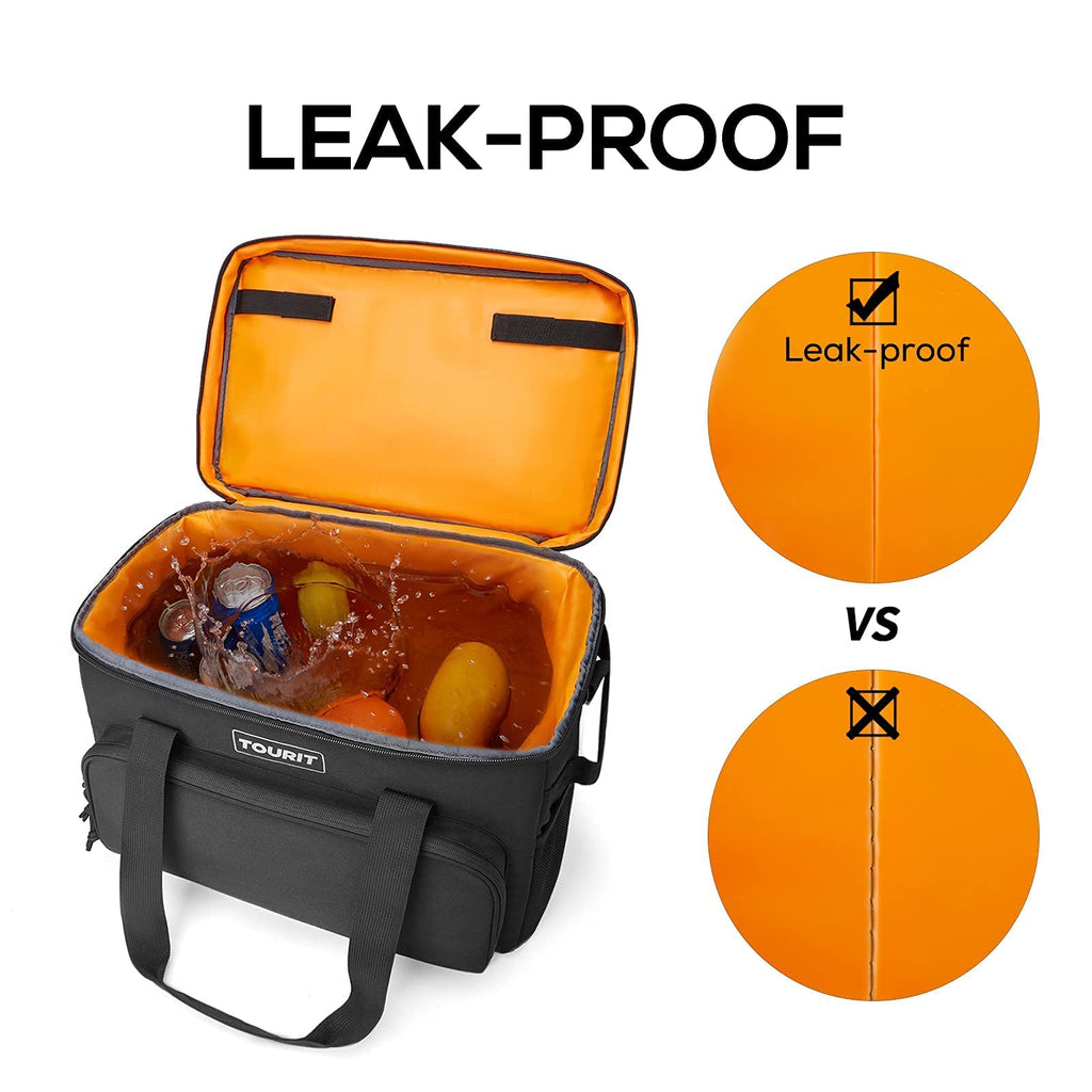 Tourit Cooler Bag 46-Can Insulated Soft Cooler Portable Cooler Bag 32L Lunch Coolers For Picnic, Beach, Work, Trip, Black