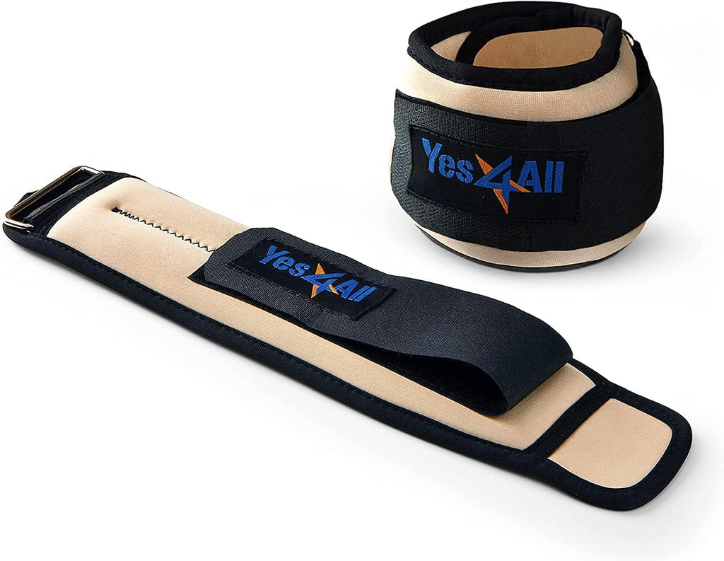 Yes4All Wrist & Ankle Weights Pair 1Lb -10Lbs For Women, Men, Kids Adjustable Strap - Walking, Jogging, Pilates, Gym Fitness Wor