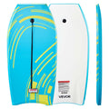 VEVOR 42-Inch Bodyboard, Body Board Trainer with EPS Foam Core & Wrist Leash, UV-Resistant Beach Bodyboard for Beginners, Youth 