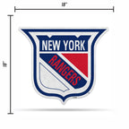 Rico Industries Nhl Hockey New York Rangers Retro Shape Cut Pennant - Home And Living Room D  Cor - Soft Felt Ez To Hang
