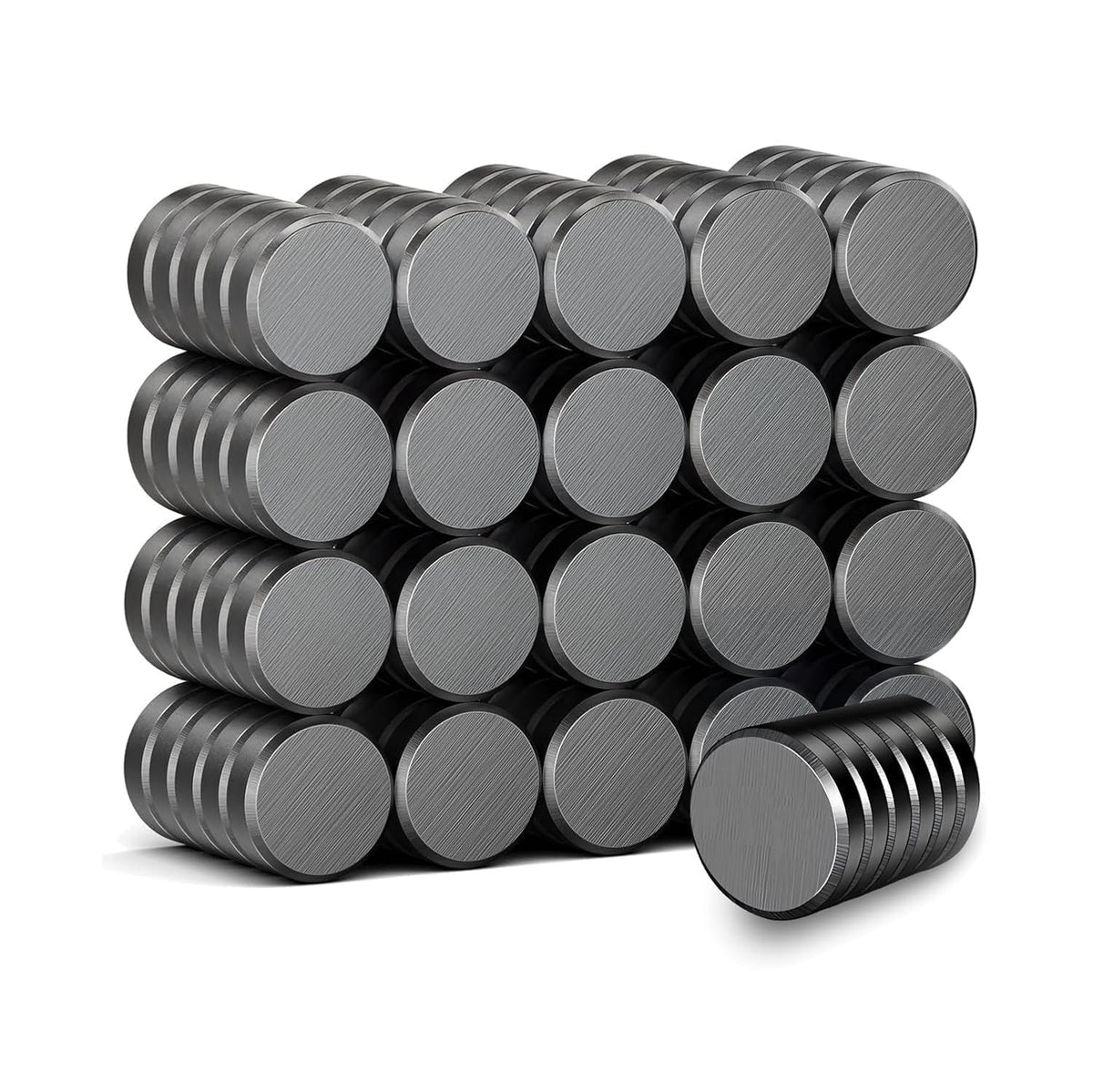KRYTONE Black Round Magnet Set (10 X 3 MM) Use as Fridge Magnet, Door, Kitchen Organiser Magnet, Multipurpose Office (50)