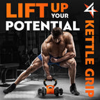Yes4All Kettle grip, Kettlebells Dumbbell Grip Handle, Convert Dumbbells into Kettlebell, Portable Dumbbell Converter Weight Gri