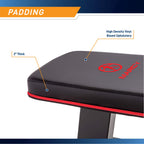 Marcy Deluxe Versatile Flat Bench Workout Utility Bench With Steel Frame Sb-10510, Black, 19.00 X 17.00 X 44.00 Inches