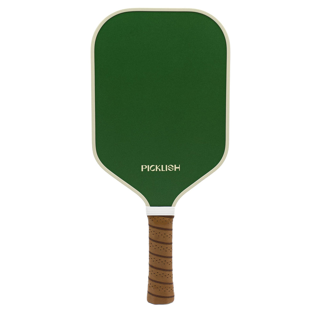 Picklish Pickleball Wavy Checks Paddle | Fiberglass Surface With High Grit And Spin, Extended Handle, 11Mm, Comfort Grip, Luxury