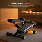 Sweetcrispy Mini Stair Steppers with Resistance Bands for Exercise at Home, Portable Exercise Twist Stepper Machine for Full Bod