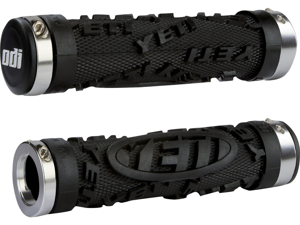Odi Lock-On Bonus Mtn Yeti Hc Clamp Grip, 130Mm, Silver