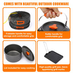 Hisencn 2 Burner Foldable Camping Stove With Griddle,Portable Propane Camp Stove, 20000 Btu Propane Stove, Outdoor Gas Stove Wit