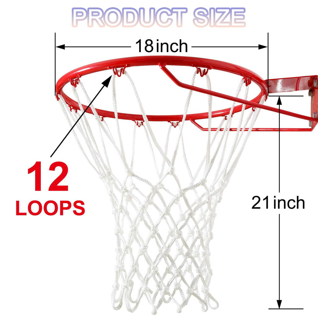 Lao Xue Basketball Net Outdoor,(7.16 Oz) Professional Heavy Duty Basketball Net Replacement,All Weather Anti Whip, Suitable For