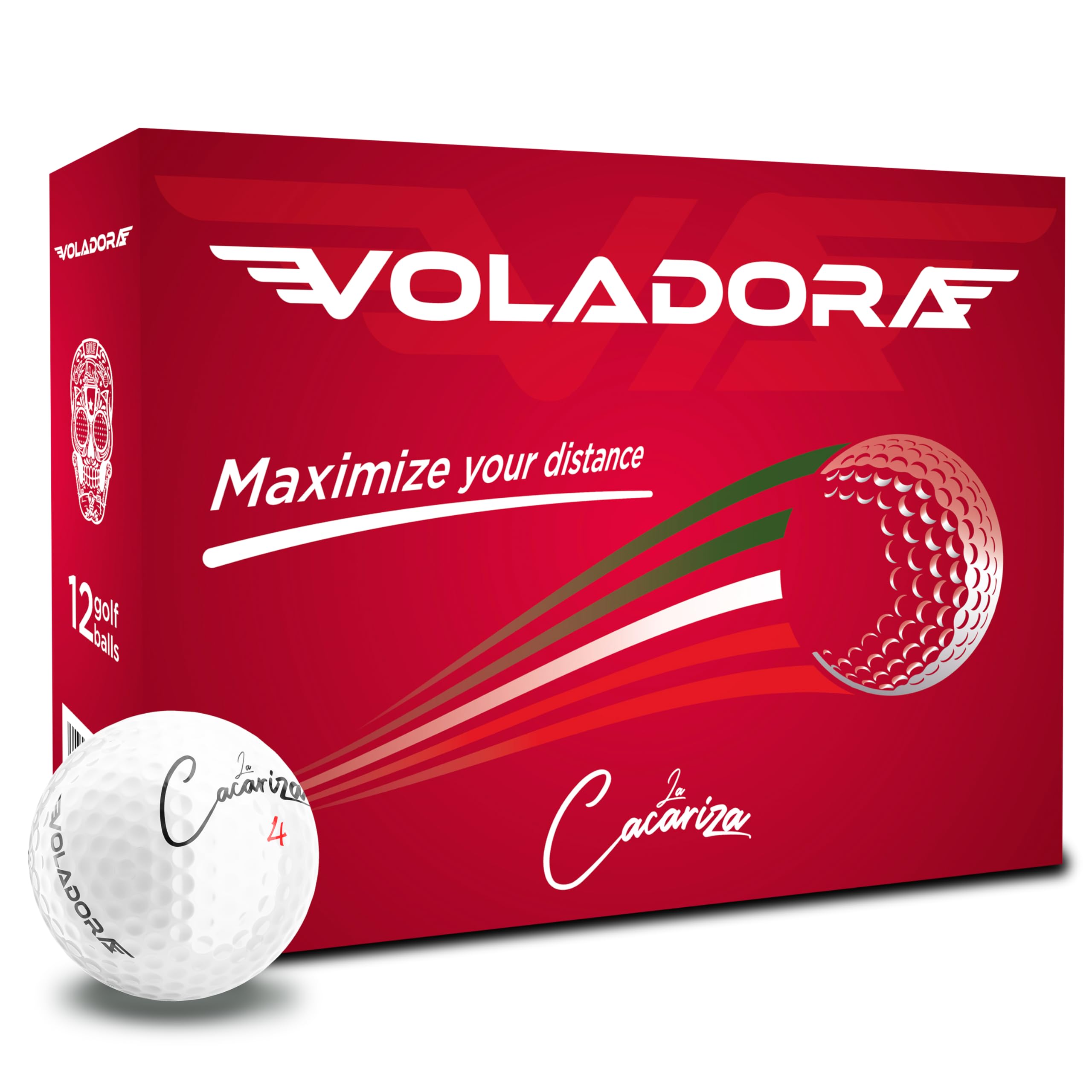 LA CACARIZA Voladora Golf Balls | Pack of 12 | Maximize Your Distance | Reduce Spin | The Mexican Golf Ball