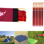 Haploon Camping Accessories Kit, Aluminum Tent Mallet Stake Hammer With Metal Tent Pegs, Nylon Guyline Rope 4X13Ft With Cord Adj