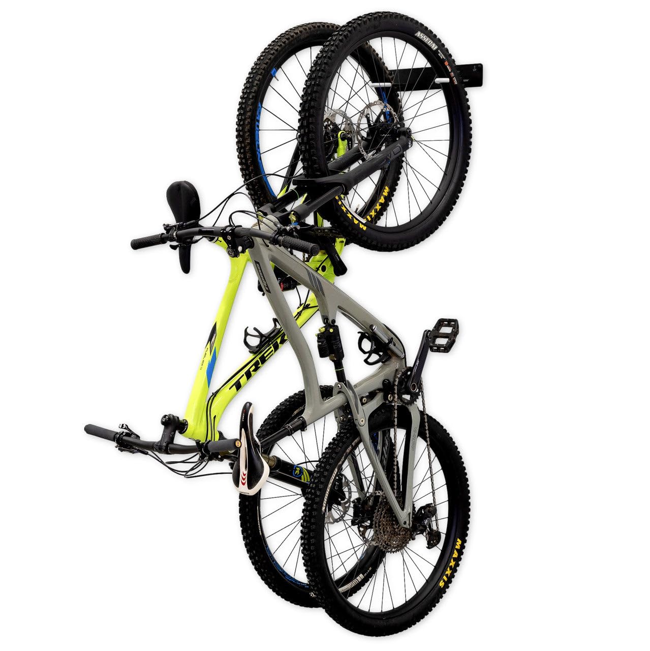 Storeyourboard Blat 2 Bike Vertical Wall Rack, Holds 2 Bikes, Home & Garage Mounted Storage Hooks, Heavy-Duty Solid Metal Max 10