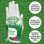 Giggle Golf Women'S Golf Glove (Medium, Worn On Right Hand, Diamond In The Rough (New))