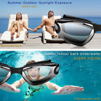 Hurdilen Swim Goggles Swimming Goggles No Leaking With Nose Clip, Earplugs, Swim Cap And Case For Men Women