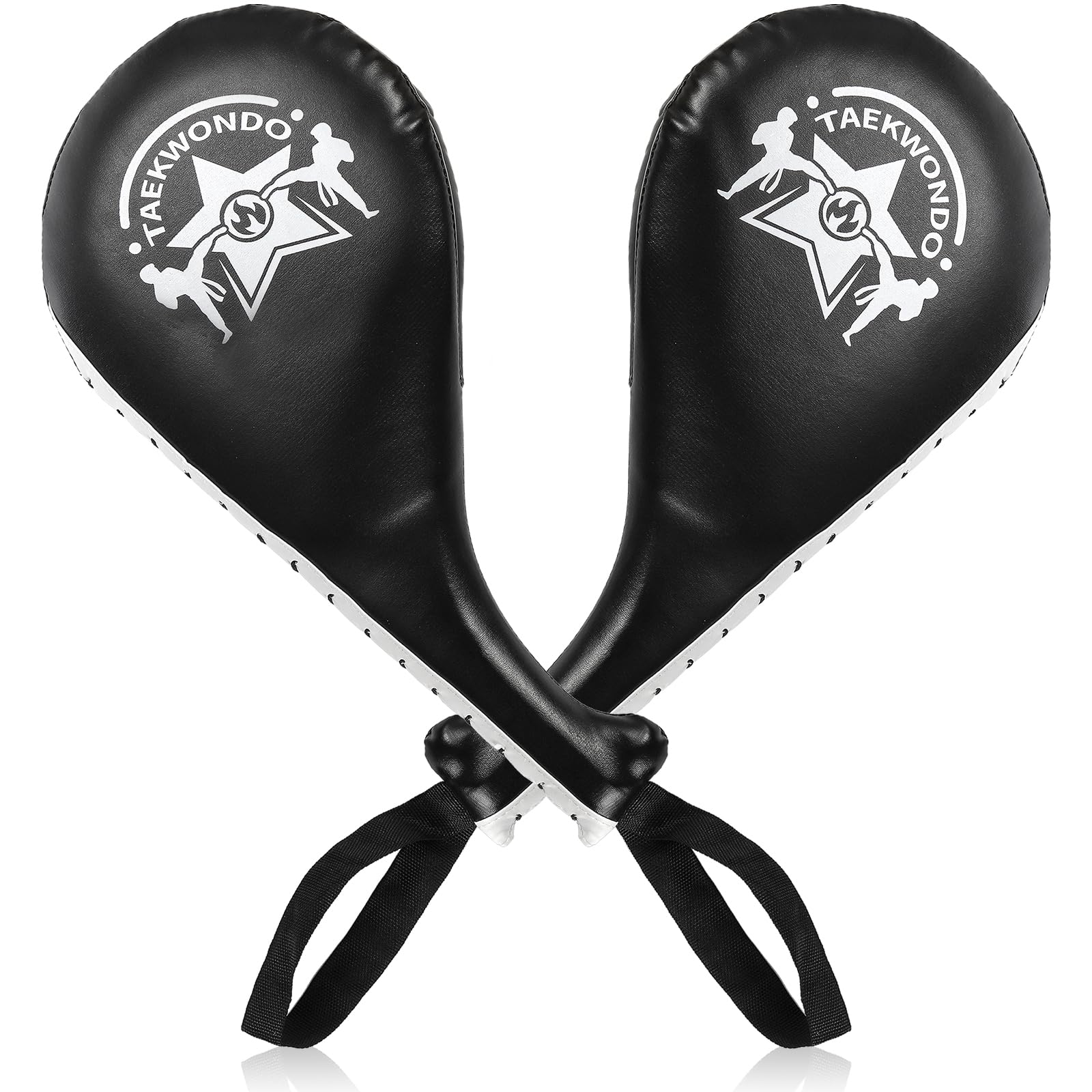 Noamus 2 Pack Taekwondo Kick Pads, Durable Striking Target Paddles, Tkd Karate Martial Arts Strike Targets Kickboxing Training E