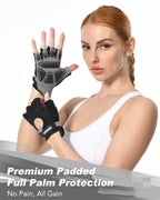 Uykke Workout Gloves For Men And Women, Exercise Gloves For Weight Lifting, Cycling, Gym, Training, Breathable And Snug Fit (Bla