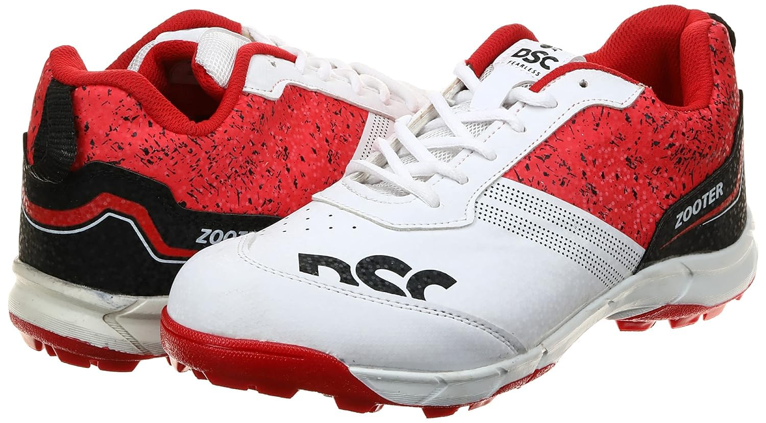 Dsc Zooter Cricket Shoe For Men And Boys, Size8 Uk (WhiteRed)