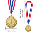 Favide 12 Pieces Gold Silver Bronze Award Medals-Winner Medals Gold Silver Bronze Prizes For Competitions, Party,Olympic Style,