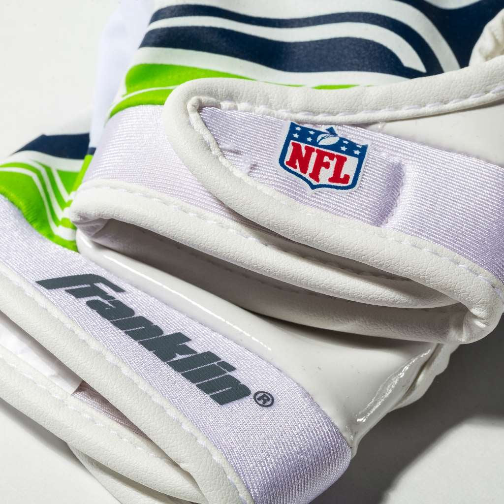 Franklin Sports Seattle Seahawks Youth Nfl Football Receiver Gloves - Receiver Gloves For Kids - Nfl Team Logos And Silicone Pal