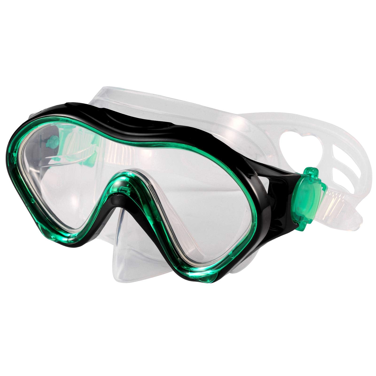 Fpxnb Kids Swim Mask, Swimming Goggles With Nose Cover, Snorkel Mask Diving Mask For Scuba Snorkeling, Anti-Fog Lens Waterproof 