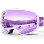 RIOROO Kids Ski Goggles, Toddler Snowboard Goggles For Boys Girls Aged 3-14, 100% UV Protection OTG Ski Goggles