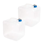 Cedilis 2 Pack 5.3 Gallon Collapsible Water Container With Spigot, Food Safe Water Storage Jug, Bpa-Free Camping Water Storage J