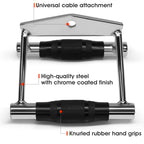 Yes4All Rubber Double D Row Handle Cable Attachment For Weight Workout, Cable Machine Accessories For Home Gym