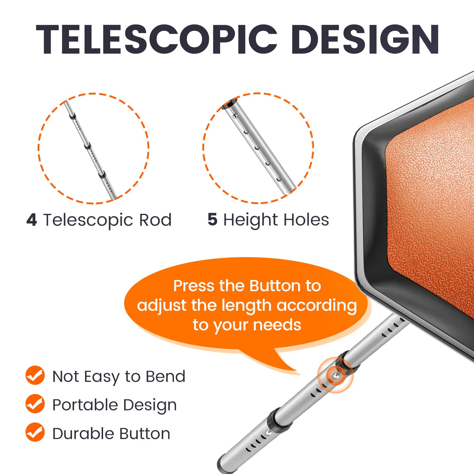 Tovii Golf Travel Bag Support Rod, Adjustable Golf Travel Bag Support System Aluminum Alloy Golf Bag Support Pole And Durable Ab
