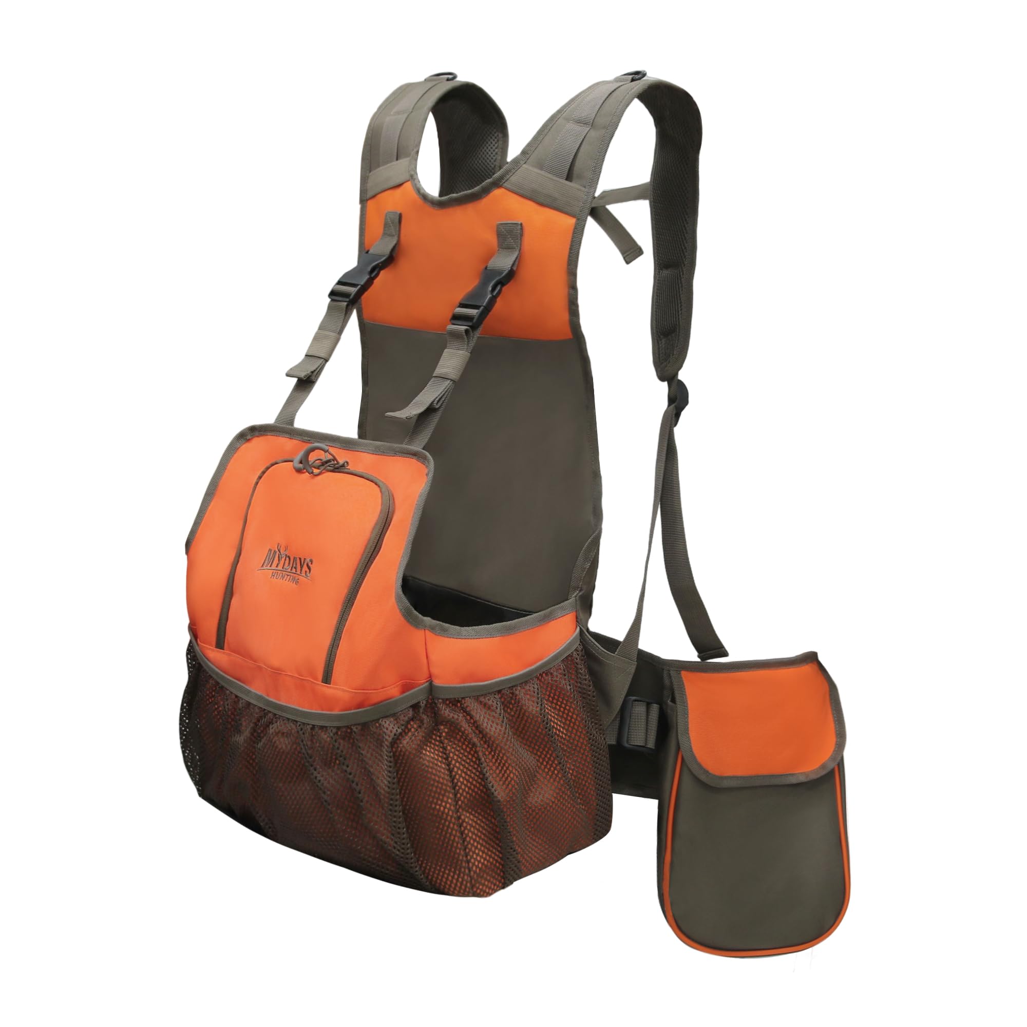 MYDAYS Upland Bird Game Vest, Hunting Tactical Vest with Game Pouch and Pockets for Outdoor Bird Hunting