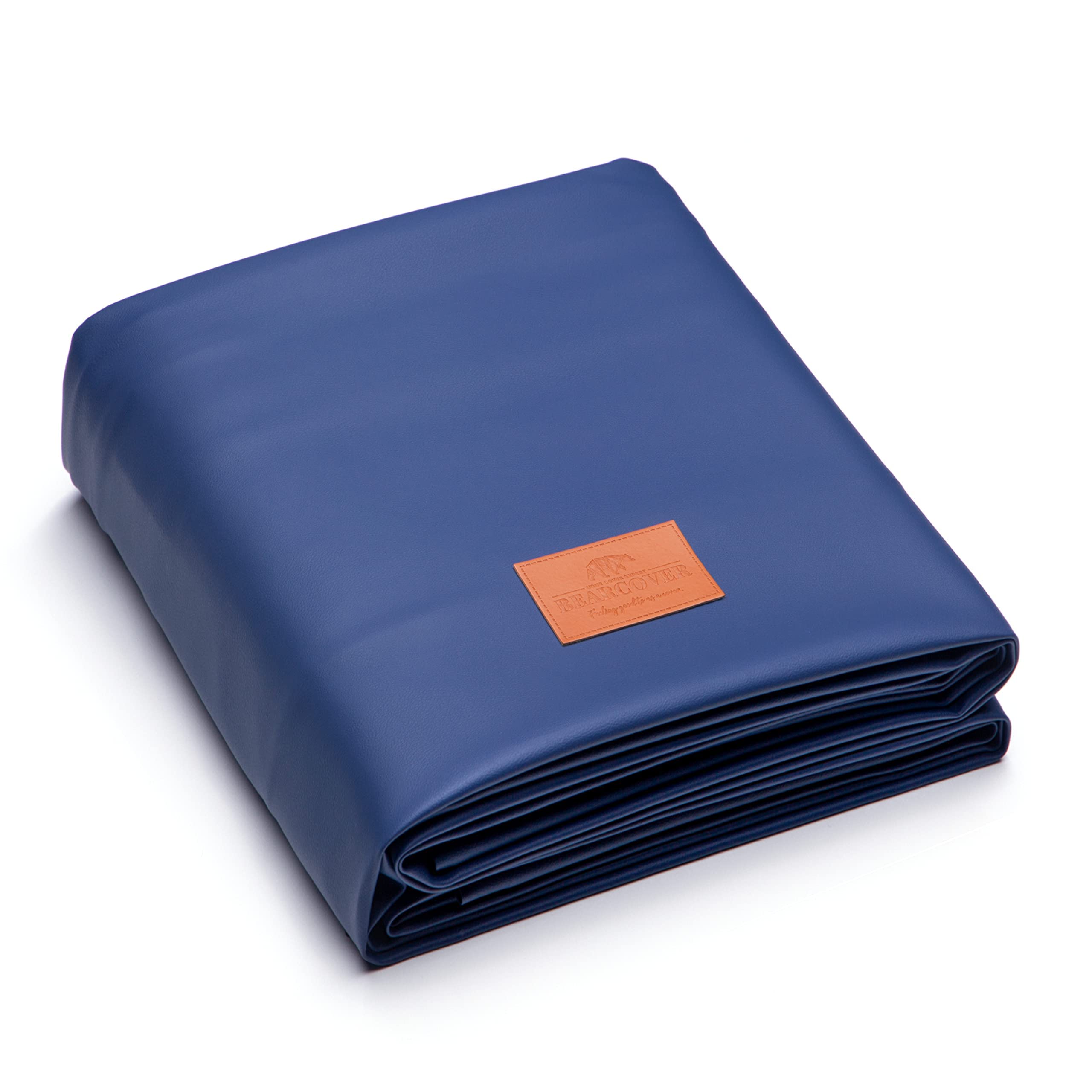 Bearcover Heavy Duty Leatherette Billiard Pool Table Cover, Waterproof & Tearproof Cover For Pool Table 7/8/9Ft (7 Feet/Blue)