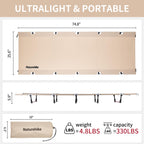 Naturehike Ultralight Camping Cot, Easy To Assemble Folding Tent Cot, Compact & Protable Camping Bed For Camping, Mountaineering