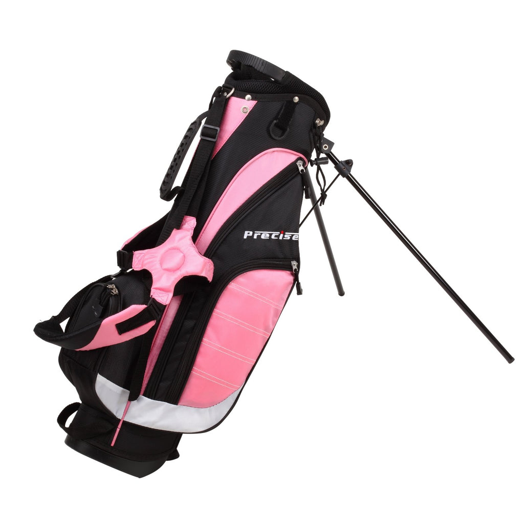 Left Handed Pink Junior Golf Club Set For Age 9 To 12