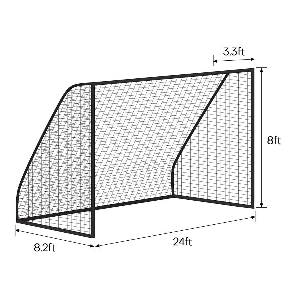 Soccer Goal Net Football Polyethylene Training Nets Full Size, Post Not Included (24 X 8Ft)