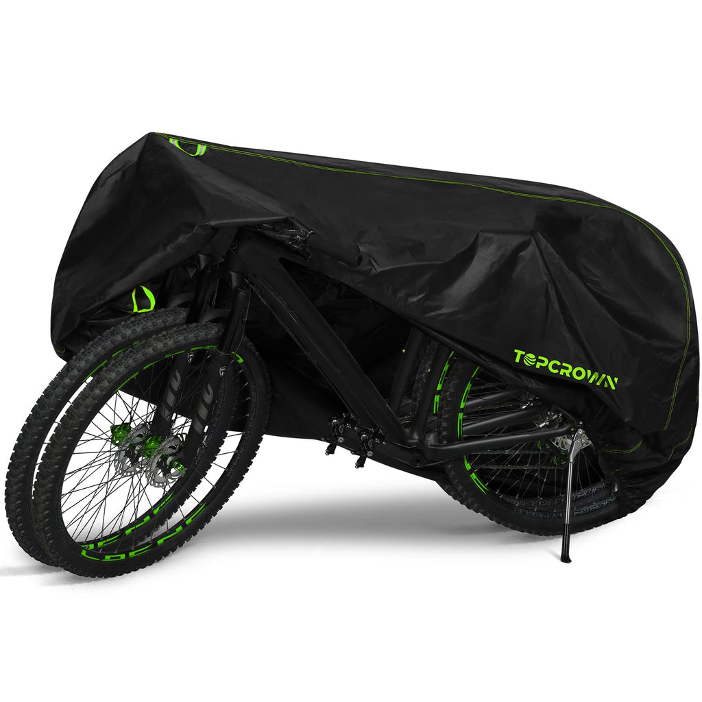 Topcrown Bike Cover Waterproof Outdoor Storage For 2 Bikes Up To 29'', Bicycle Cover With Storage Bag, Rain/Snow/Uv/Dust/Wind Pr