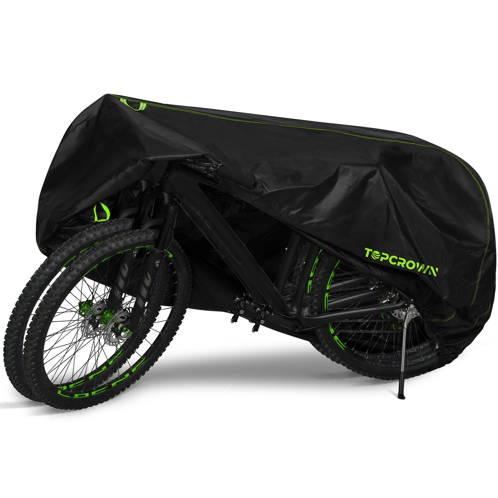 Topcrown Bike Cover Waterproof Outdoor Storage For 2 Bikes Up To 29'', Bicycle Cover With Storage Bag, Rain/Snow/Uv/Dust/Wind Pr