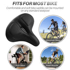 Oversized Comfort Seat Cushion Compatible With Peloton, Spin Bike, Road Or Exercise Bikes, Bicycle Wide Saddle Replacement For M
