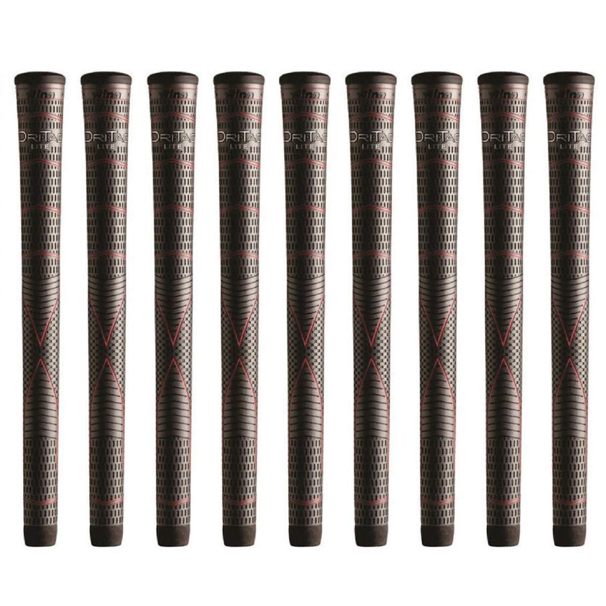 Winn Dritac Lite Midsize (+1/16'') Dark Gray - 9 Piece Golf Grip Bundle