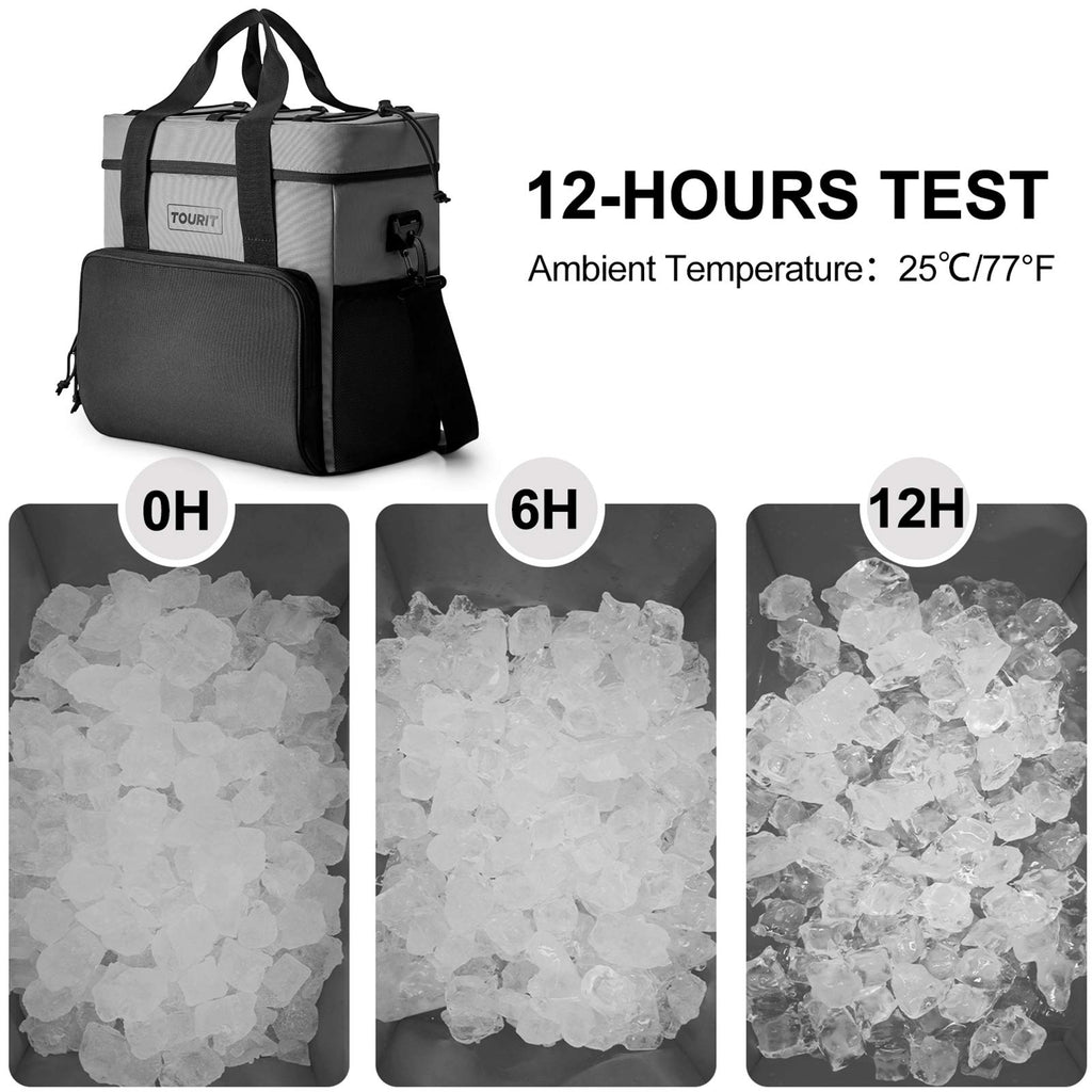 Tourit Cooler Bag 35-Can Insulated Soft Cooler Portable Cooler Bag 24L Lunch Coolers For Picnic, Beach, Work, Trip, Grey