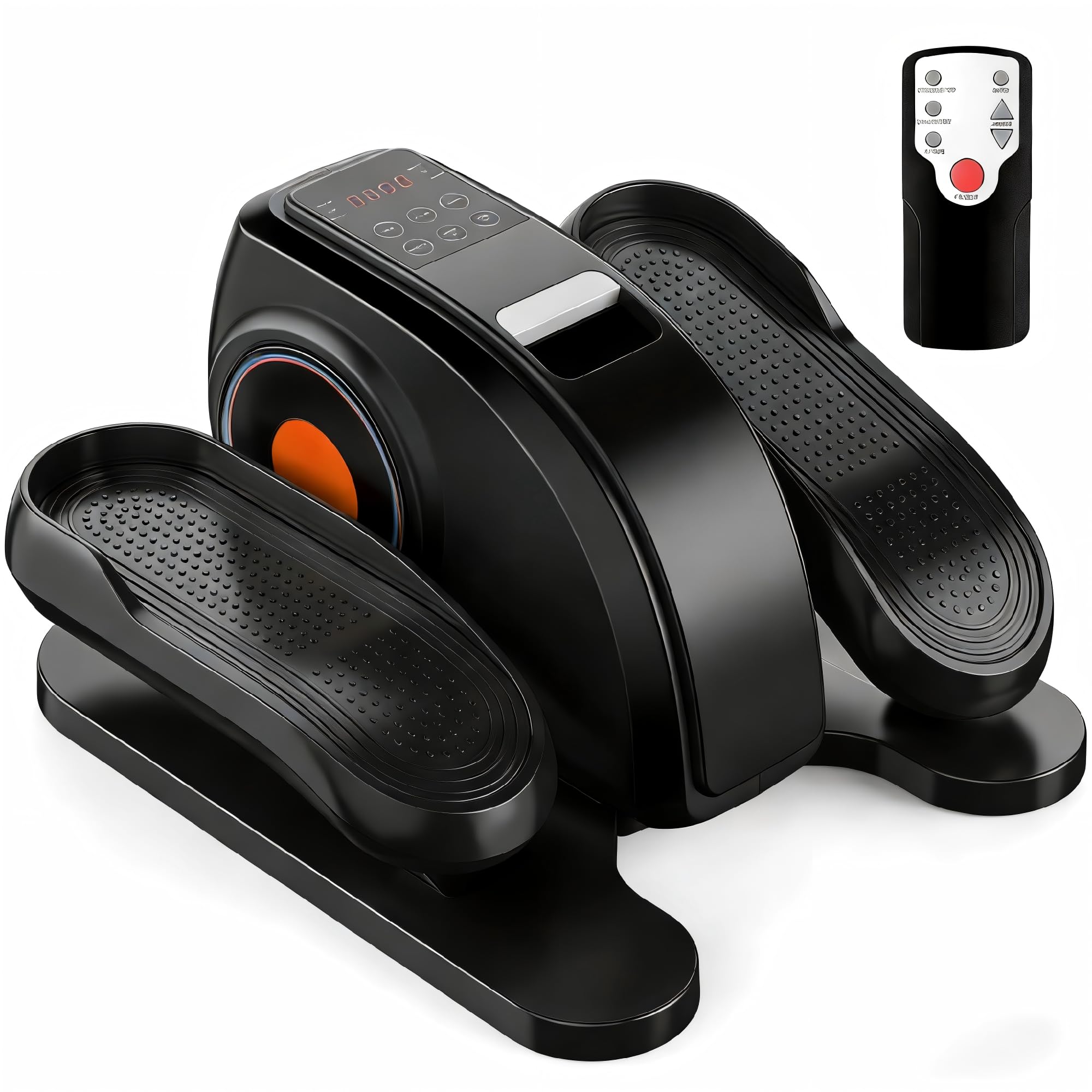OLIXIS Under-Desk Elliptical Machine-Compact & Quiet Mini Pedal Exerciser with Adjustable Speed, LED Display, Portable Fitness S