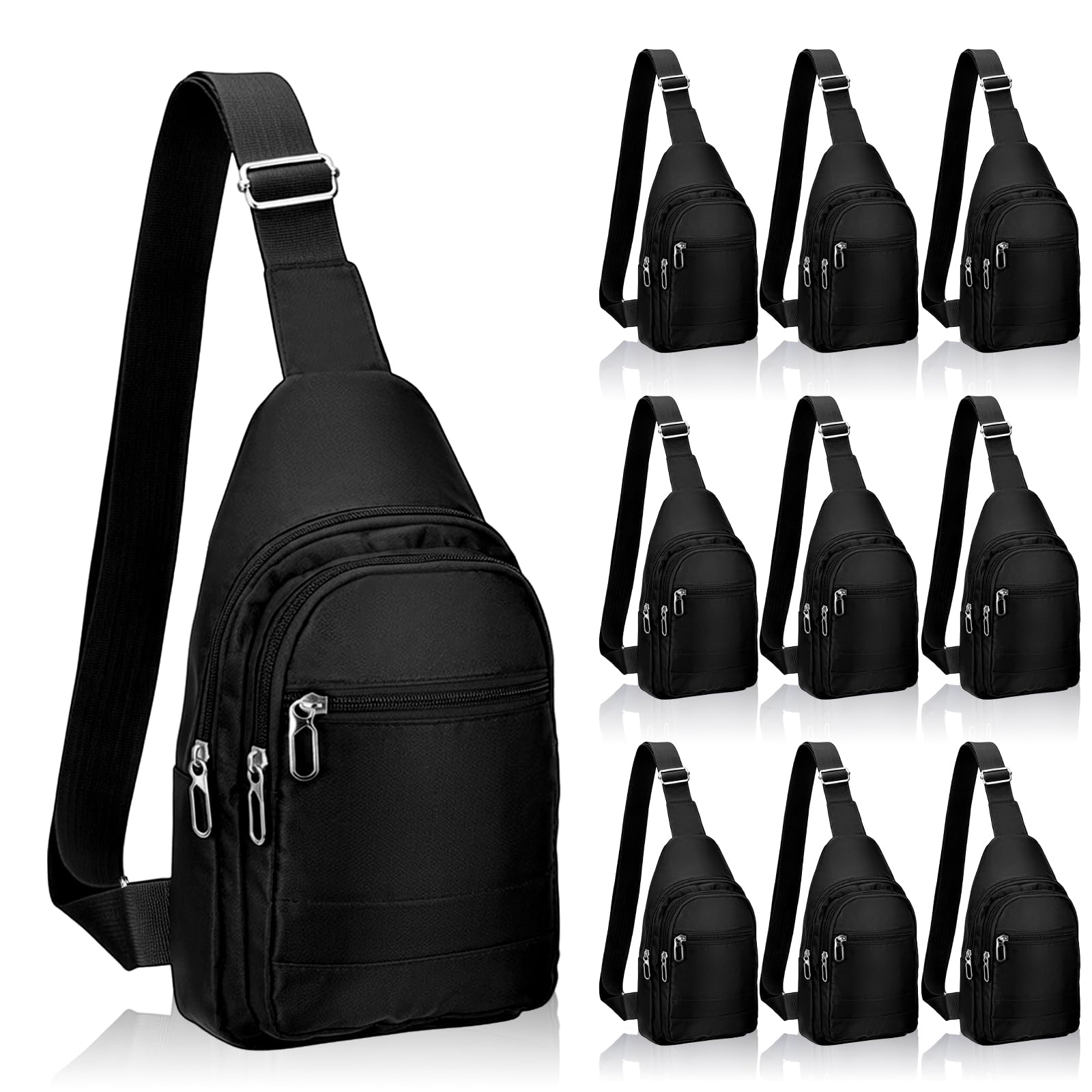 Sunnymove 10 Pack Sling Bags for Men Anti-theft Crossbody Backpack Bags for Women Small Travel Hiking Cross Body Shoulder Sling(