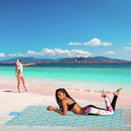 Fashionlive Picnic Blanket Beach Mat Extra Large Sandproof Waterproof Camping Blanket Portable Travel Blanket Play Mat For Outdo