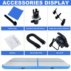 13Ft Inflatable Gymnastics Tumbling Mat 4'' Thick Air Tumble Track Gymnastics Training Mat With Electric Air Pump For Home Use/T
