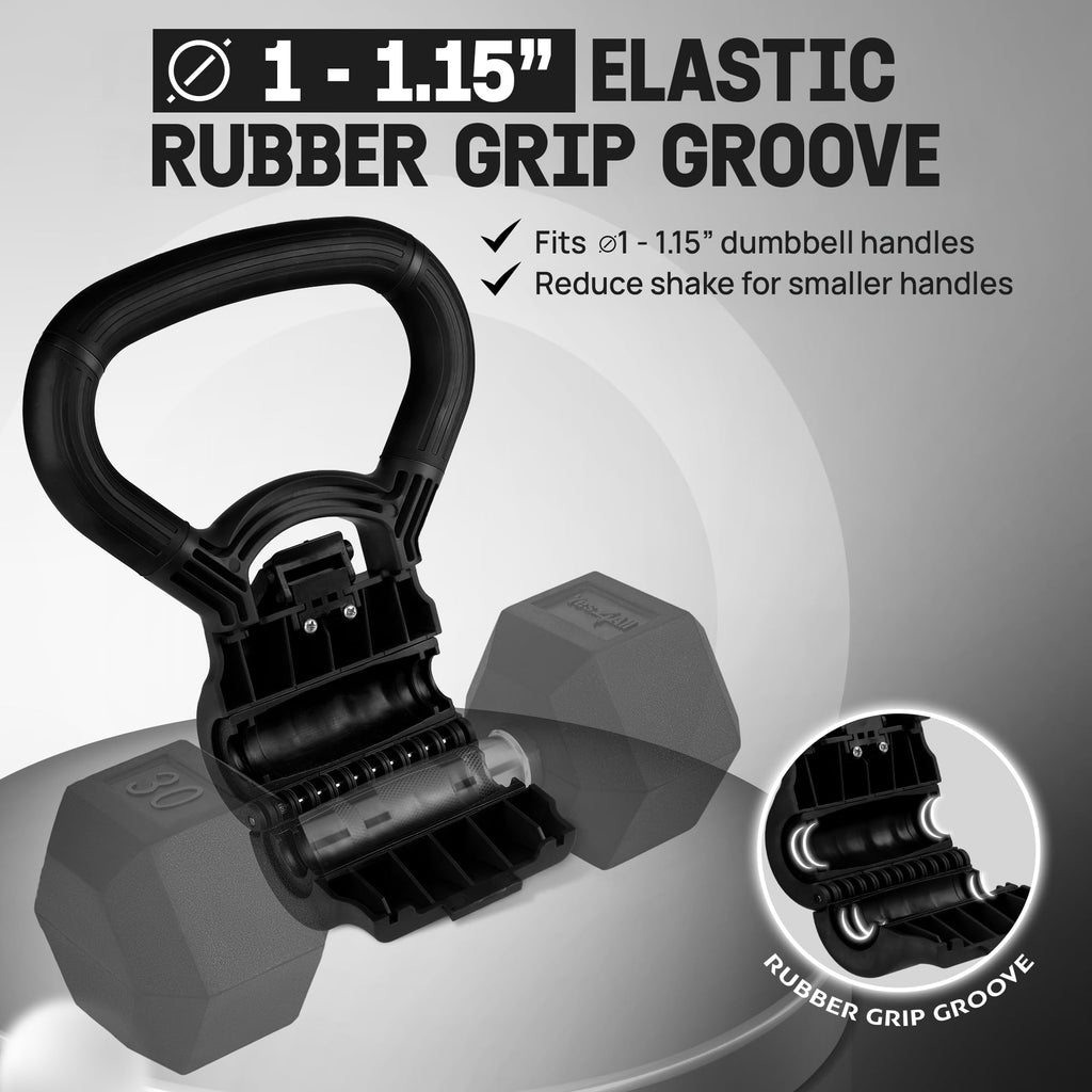Yes4All Kettle grip, Kettlebells Dumbbell Grip Handle, Convert Dumbbells into Kettlebell, Portable Dumbbell Converter Weight Gri