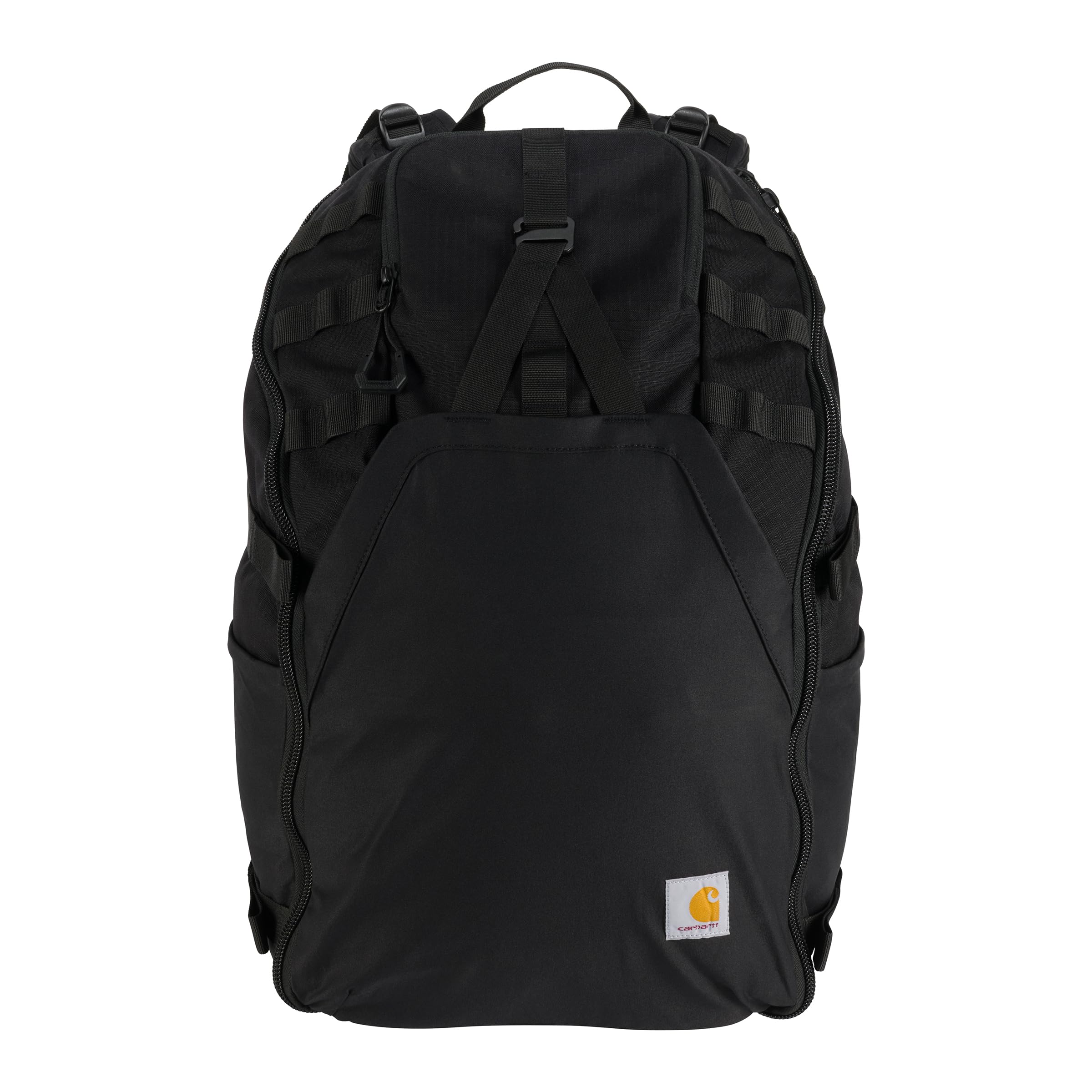 Carhartt 45L Nylon Internal Frame Hiking, Durable Camping & Backpacking Pack W/Hydration Port, Daypack For Men & Women, Black, O