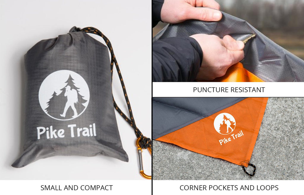 Pike Trail Pocket Beach Blanket (60 X 56) - Lightweight Sand Proof Picnic Blanket, Compact Outdoor Blanket, Waterproof Pocket Bl