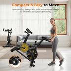 OWLSKY Exercise Bike with APP, Magnetic Resistance Indoor Cycling Bike, 300 lbs Capacity Quiet Stationary Bike for Home Gym Card