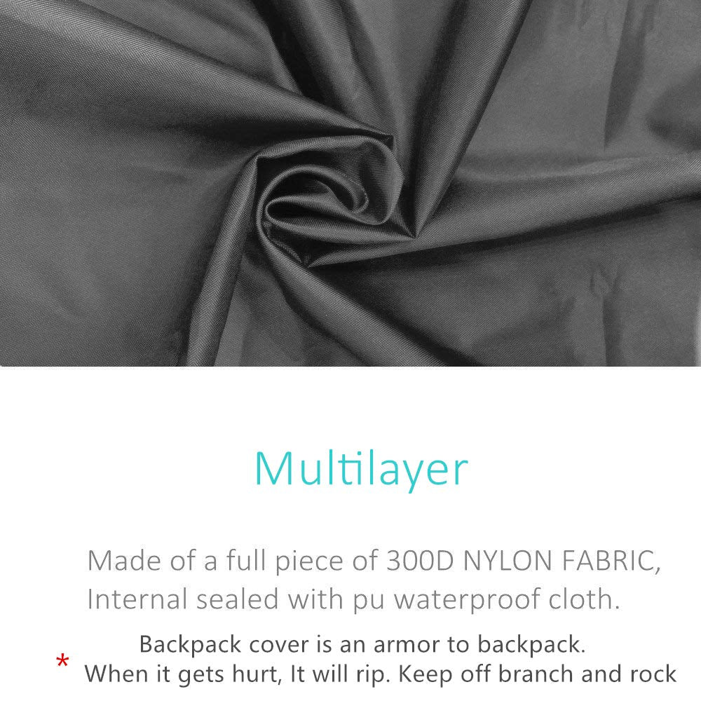 Joy Walker Waterproof Backpack Rain Cover For (15-90L) (Light Green, Xxl (For 70-90L Backpack))