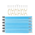 Skybound Universal Replacement Enclosure Poles And Hardware - Complete Set Of 6 Poles - Net Not Included - Blue